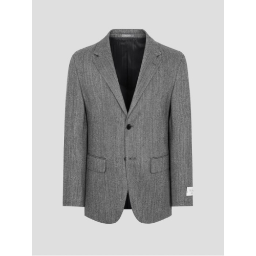 로가디스 SMART SETUP 울 캐시미어 미니 헤링본 패턴 플라넬 셋업 재킷 그레이 RY4811P323_이미지