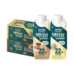 일동후디스 하이뮨 프로틴 밸런스 액티브 바닐라봉봉 250ml 18개 + 밤티라미수 250ml 18개