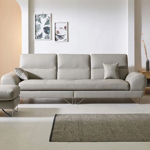 리버퍼니쳐 레네스 천연통가죽 소파 4인용 (스툴포함)_이미지