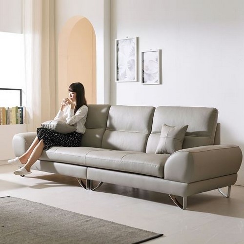 리버퍼니쳐 레네스 천연통가죽 소파 4인용 (스툴포함)_이미지