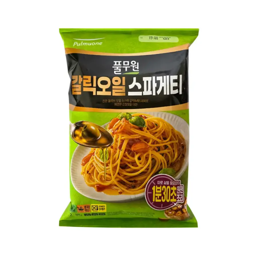 풀무원식품 갈릭 오일 스파게티 2인분 385g (1개)