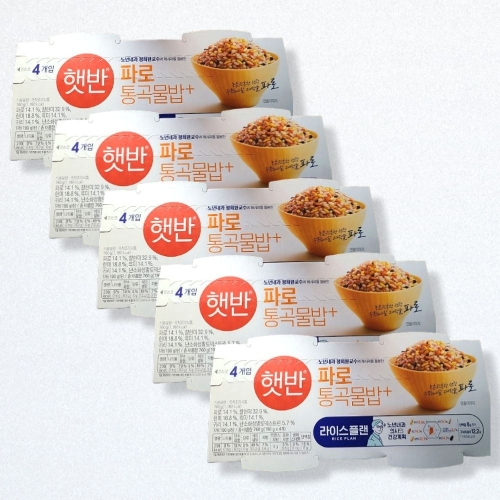 CJ제일제당 햇반 라이스플랜 파로 통곡물밥 190g (20개)