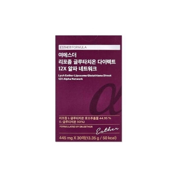 에스더포뮬러 여에스더 리포좀 글루타치온 다이렉트 12X 알파 네트워크 30매 (1개)_이미지