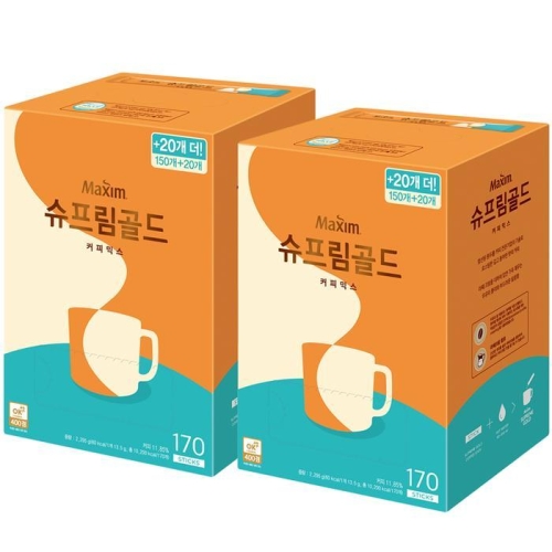 동서 맥심 슈프림골드 150T+20T 2개