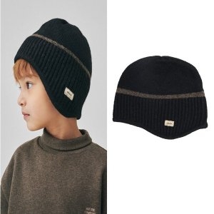 스트라이프 블랙 비니 상하세트 BZ63AH02BK/BZ63AM01BK_s