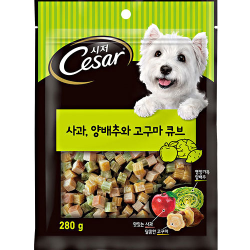 한국마즈 시저 사과, 양배추와 고구마 큐브 280g (1개)_이미지