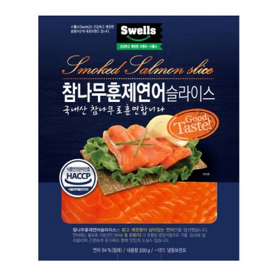 송림수산 스웰스 참나무훈제연어 슬라이스 200g