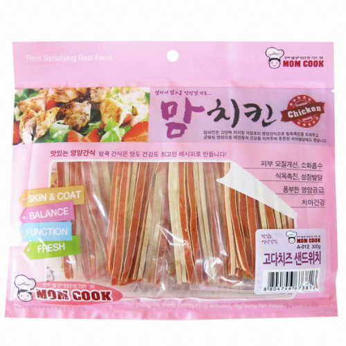 피에스코리아 맘쿡 맘치킨 고다치즈 샌드위치 300g (1개)_이미지