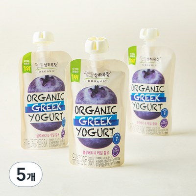 매일유업 상하목장 유기농 그릭요거트 블루베리케일 120g (15개)_이미지