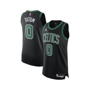 보스 Jordan 맨즈 Jayson Tatum 블랙 턴 Celtics 어센틱 Player 저지 Statement Edition .._이미지