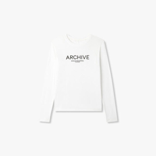 신세계인터내셔날 보브 레터 디테일 리브드 티셔츠 7125340101_이미지