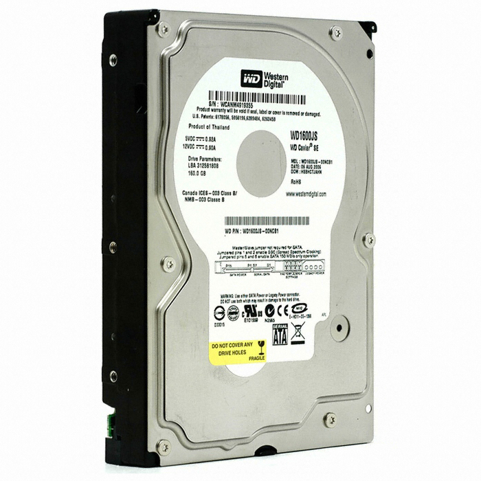 Western Digital WD Caviar Blue SATA2/7200/8M (WD1600AAJS, 160GB)_이미지
