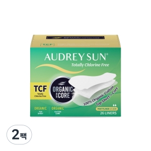 오드리선 TCF 유기농 팬티라이너 롱 26개 (2팩(52개))_이미지