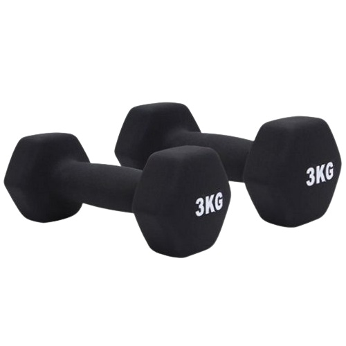 홈트러브 네오프렌 육각 아령 세트 (3kg, 2개)_이미지