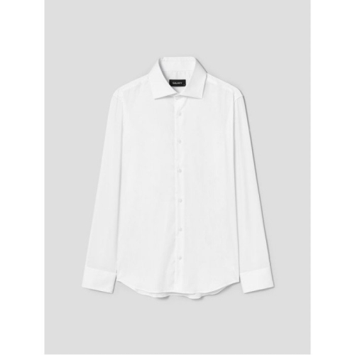 삼성물산 갤럭시 Imported Fabric 스트레치 솔리드 슬림핏 셔츠 화이트_GA4764MS11_이미지