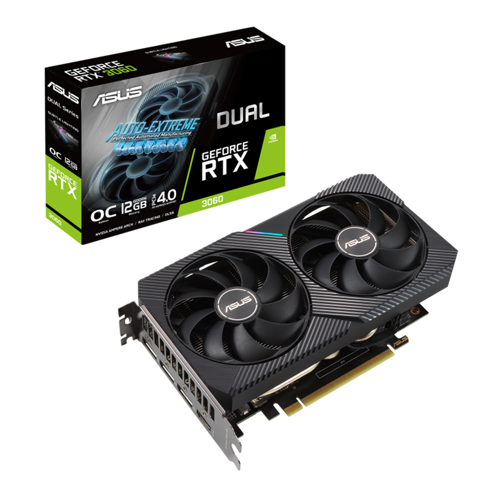 ASUS DUAL 지포스 RTX 3060 O12G OC D6 12GB 인텍앤컴퍼니