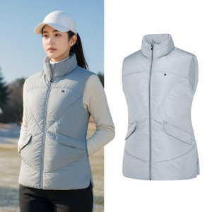 BTR 비티알 여성 겨울 웰론 중기장 골프 패딩 조끼 BSC752SV5W