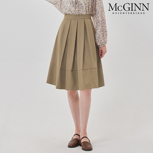 매긴 빅플리츠미디스커트_MI5F1SK8050_이미지