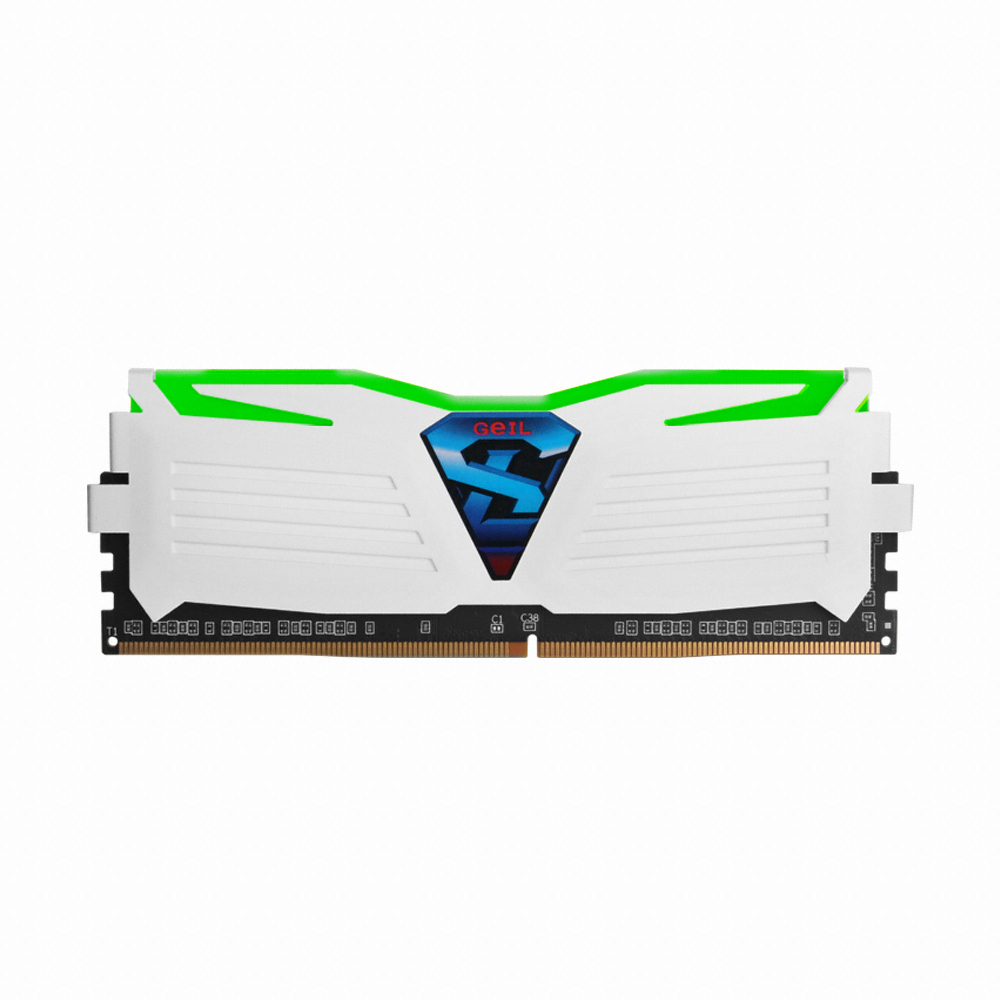 GeIL DDR4-3200 CL16 SUPER LUCE WHITE 그린 패키지 (16GB(8Gx2))_이미지