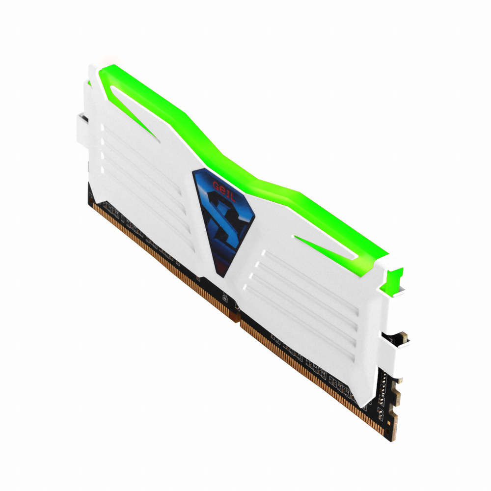 GeIL DDR4-3200 CL16 SUPER LUCE WHITE 그린 패키지 (16GB(8Gx2))_이미지