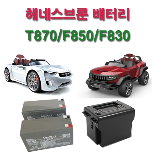 헤네스 T870F850F830전동차배터리 12V7AH 2개 순정_이미지