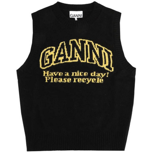 가니 그래픽 로고 울 베스트 K2091 099