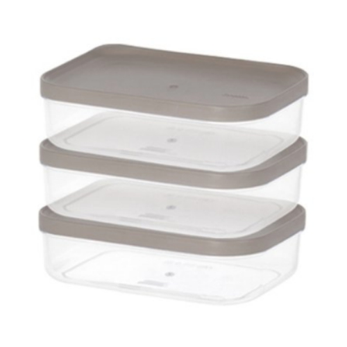 리템엘앤씨 리템 냉장고 소분용기 2호 브라운 450ml (3개)_이미지