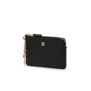 LF 닥스 LOUIS DD 블랙 DD 로고패턴 소가죽 지퍼동전지갑 DCHO5E519BK