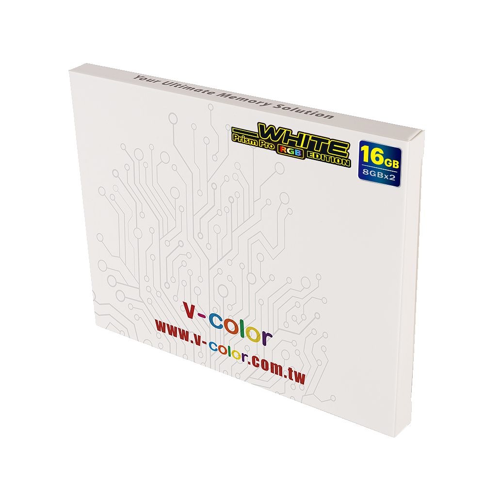V-Color DDR4-4133 CL19 PRISM PRO RGB WHITE 패키지 (16GB(8Gx2))_이미지