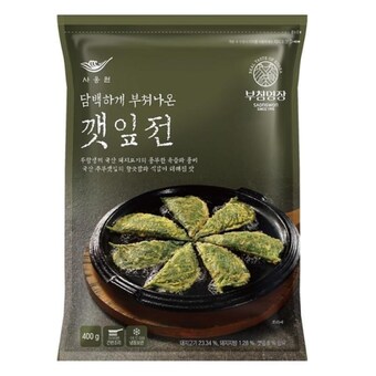 사옹원 담백하게 부쳐나온 깻잎전 400g