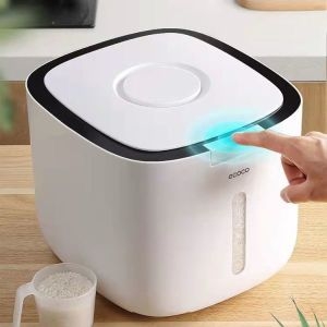 원터치 진공 밀폐 스마트 무선 쌀통 10kg