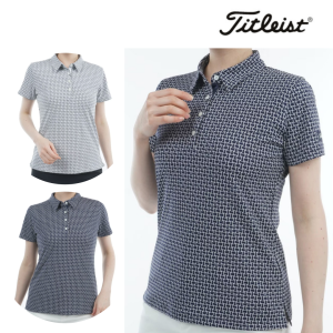 타이틀리스트 무늬 자카드 반팔 카라티 티셔츠 TMPWS502J