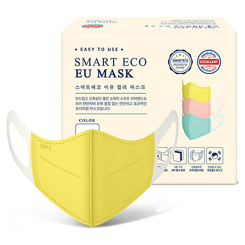 스마트에코 이유 컬러 마스크 대형 옐로우 50매입