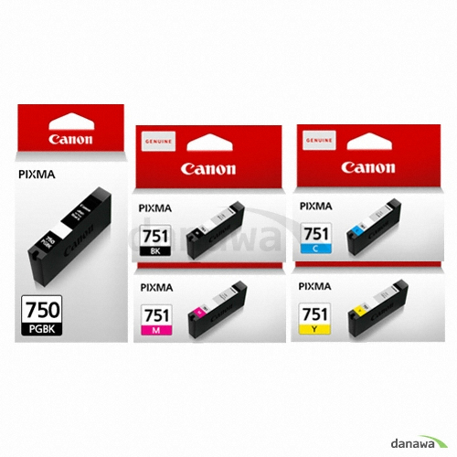 Canon ��ǰ PGI-750PGBK, CLI-751BK, CLI-751C, CLI-751M, CLI-751Y 5�� ��Ʈ