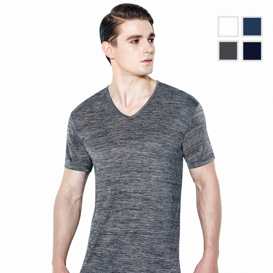 BYC 보디드라이 쿨 V넥 반팔 런닝 BWT4459 (1매)