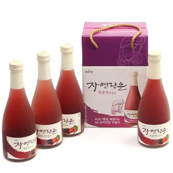 국순당(고창명주) 자연담은 복분자<b>막걸리</b> 360ml 4입 세트