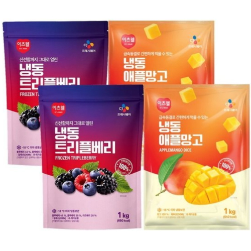 이츠웰 냉동 트리플베리 1kg + 냉동 애플망고 1kg