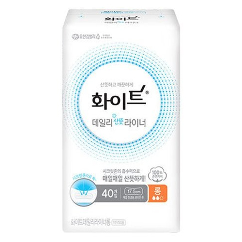 화이트 애니데이 무향 롱 팬티라이너 40개 (3팩(120개))_이미지