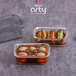 쉬젤 아티 내열용기 직사각2종세트 직사각640ml 2ea
