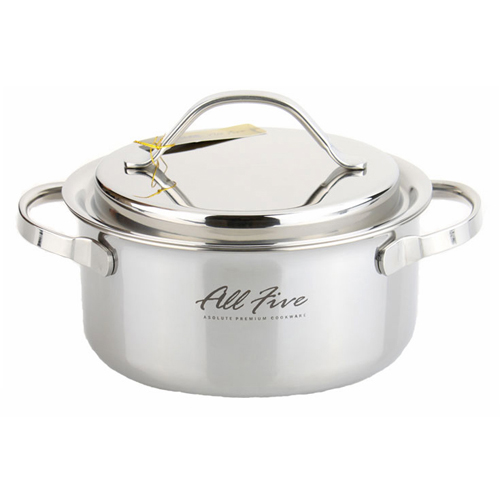 한일스텐레스 프라임 올파이브 통5중 양수냄비 (18cm)_이미지