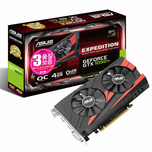ASUS EX 지포스 GTX1050 Ti O4G D5 4GB STCOM_이미지