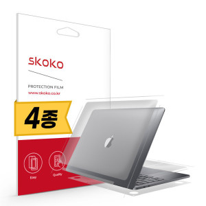 스코코 애플 2021 맥북프로14 M1 무광 외부보호필름 (전신 4종)_이미지
