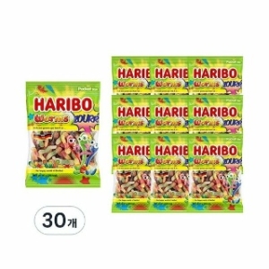 하리보 웜즈 사우어 80g (30개)_이미지