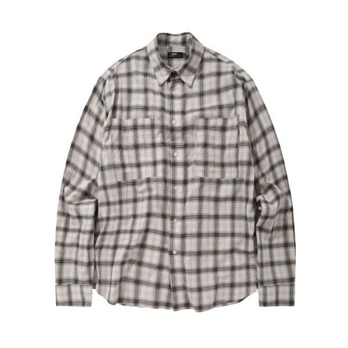카네이테이 KANEITEI OVER FIT VINTAGE POCKET CHECK SHIRT CREAM K25S-TOS-439-CR 1..