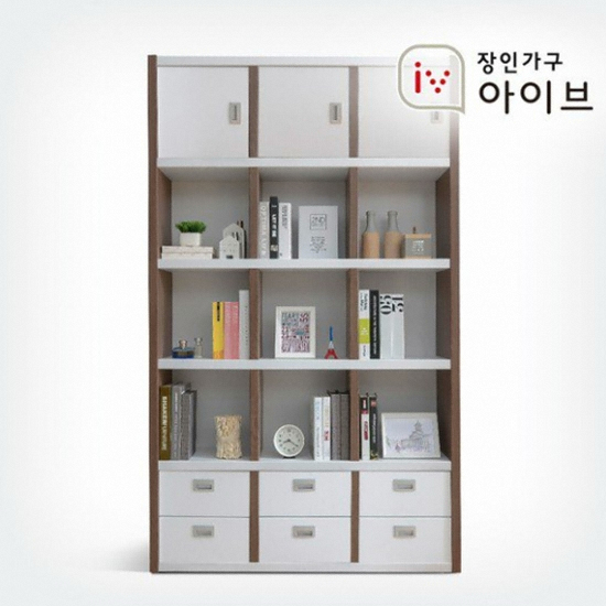 마카롱 5단 15칸 콤비 책장 1200