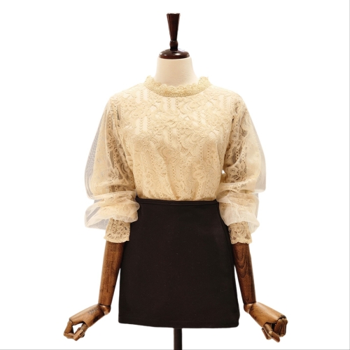 나인스텝 레이스 하이넥 블라우스 N26NS6114_이미지