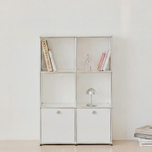 포스트모던 발렌 2X3 미드센츄리 낮은 2도어 3단 책장 800