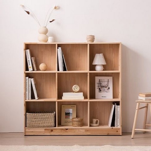 삼익가구 우디 삼나무 3단 원목 책장 1200_이미지