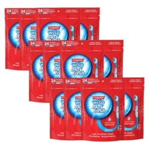 <b>콜게이트</b> 맥스프레쉬 일회용 미니 칫솔<b>치약</b> 24개입 해외구매