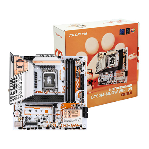 COLORFUL COLORFIRE B760M-MEOW WIFI D5 ORANGE STCOM_이미지